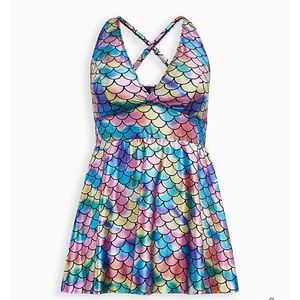 Torrid Mermaid Swim Dress with brief